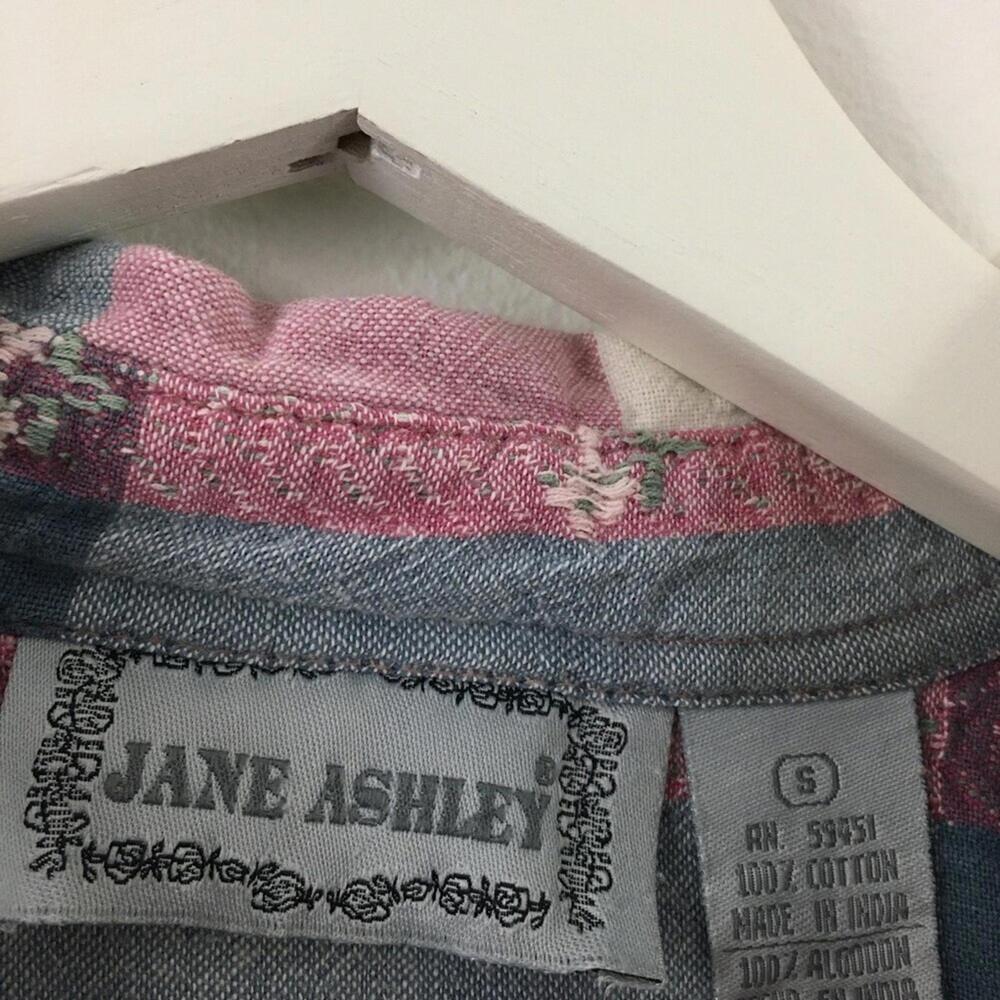 Jane Ashley Women’s Plaid Button Down Long Sleeve Shirt Size S - Picture 3 of 4